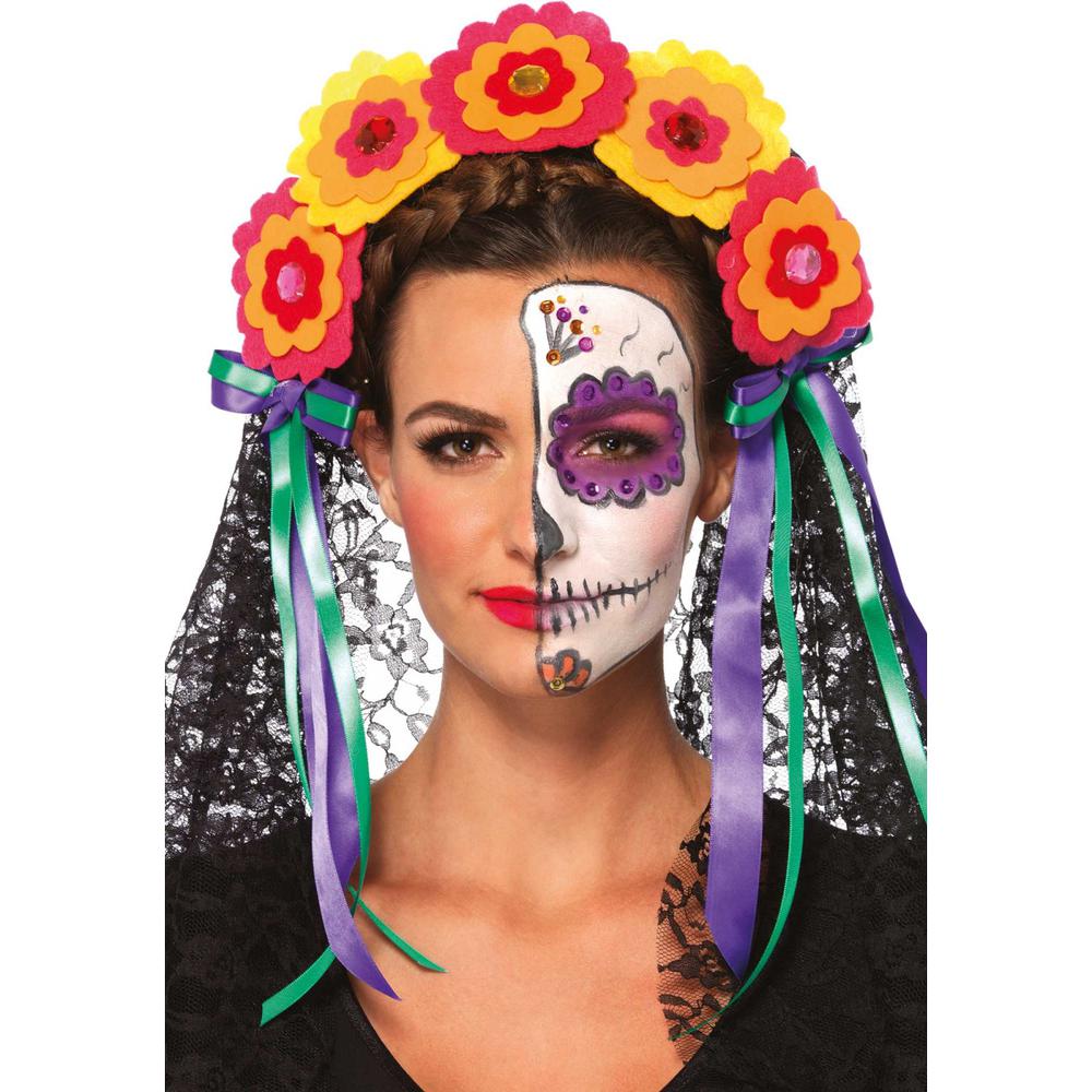 Leg Avenue - Day Of The Dead Kostuum Haarband - Multicolours